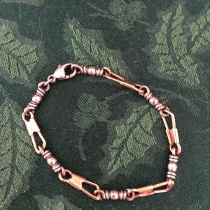 James Avery Fisher of Men bracelet, sterling silver  and 14K gold.